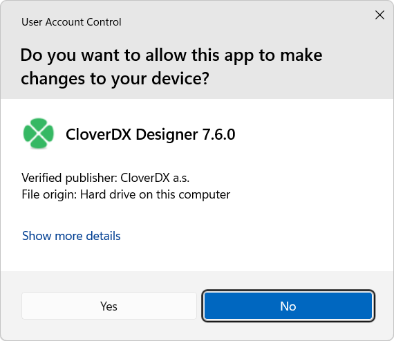 installation user account control