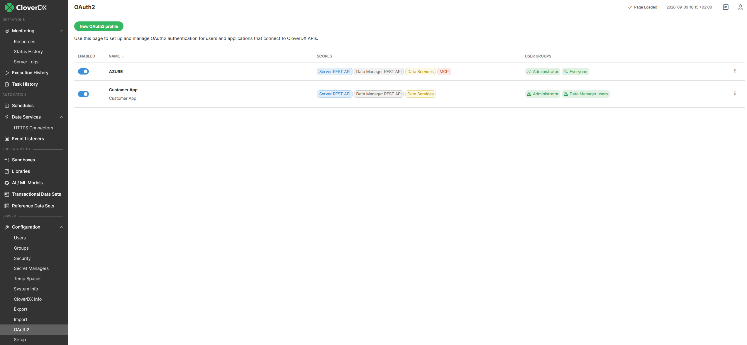 setup oauth2