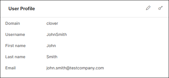 user profile