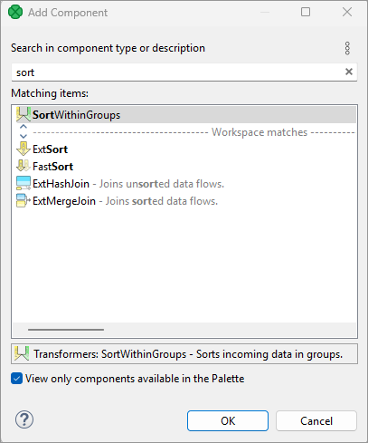 component add sorter