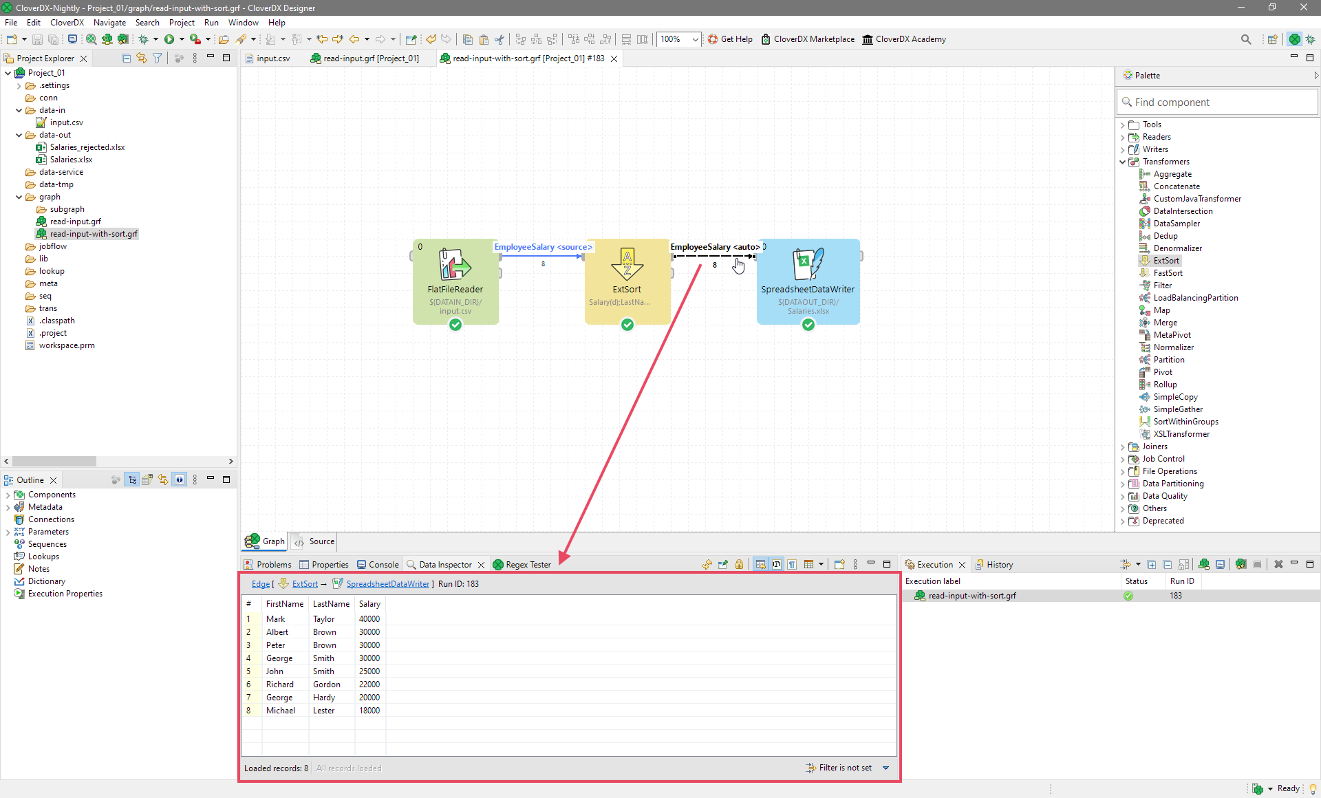 extsort 050 data inspector