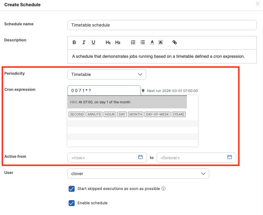 formSchedulePeriodicCron