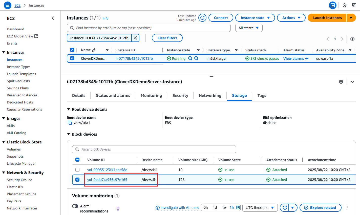 marketplace aws upgrade ebs select