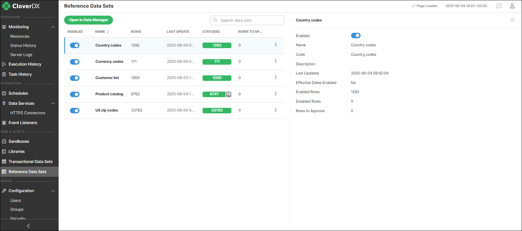 ref data sets module