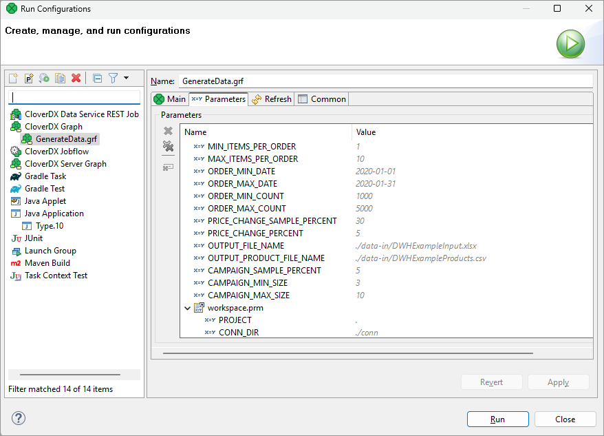 run configuration 020