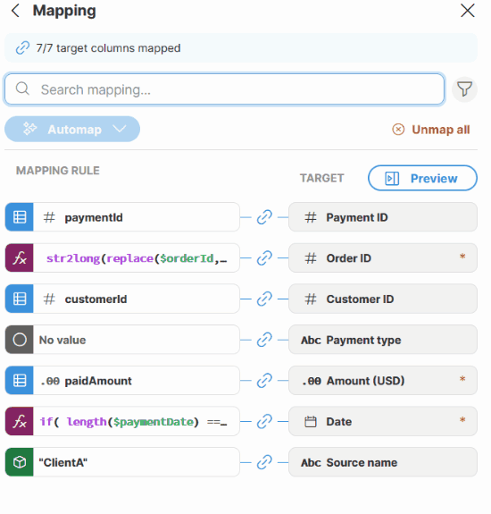 target mapping search