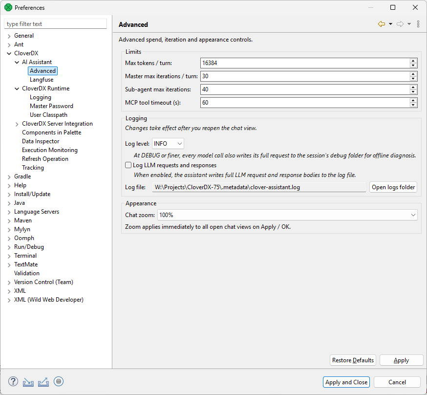 designer config ai assistant advanced