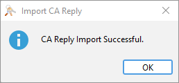 keystore 16 ca reply success