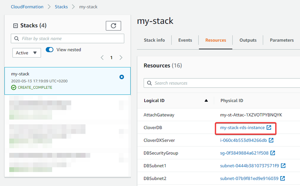 marketplace aws upgrade rds select