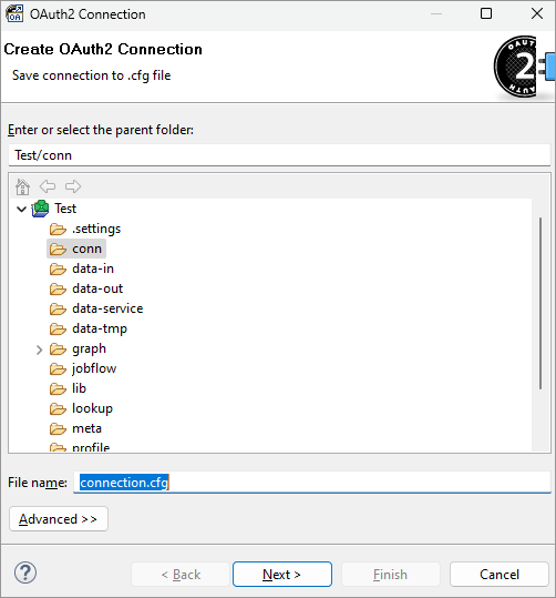 oauth2 connection file