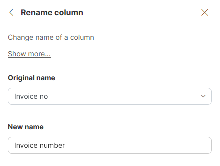 rename column