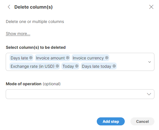 wrangler tutorial add step delete configuration